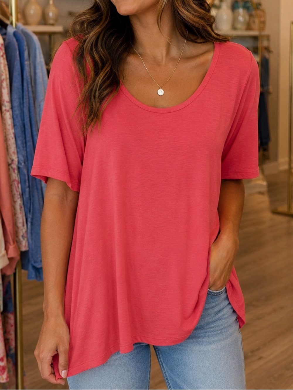 Pink Flowy Top